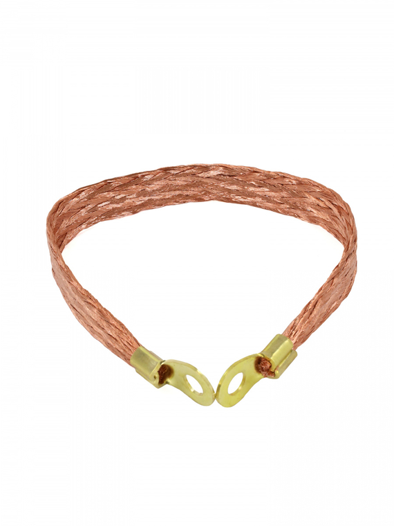 Провод массы 40 см (косичка) АМГ сеч. 35 медь, луж. клемма-латунь VOLTON
